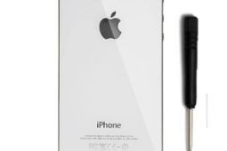 Zadní kryt sklo pro iPhone 4 a 4S černý bílý + šroubovák